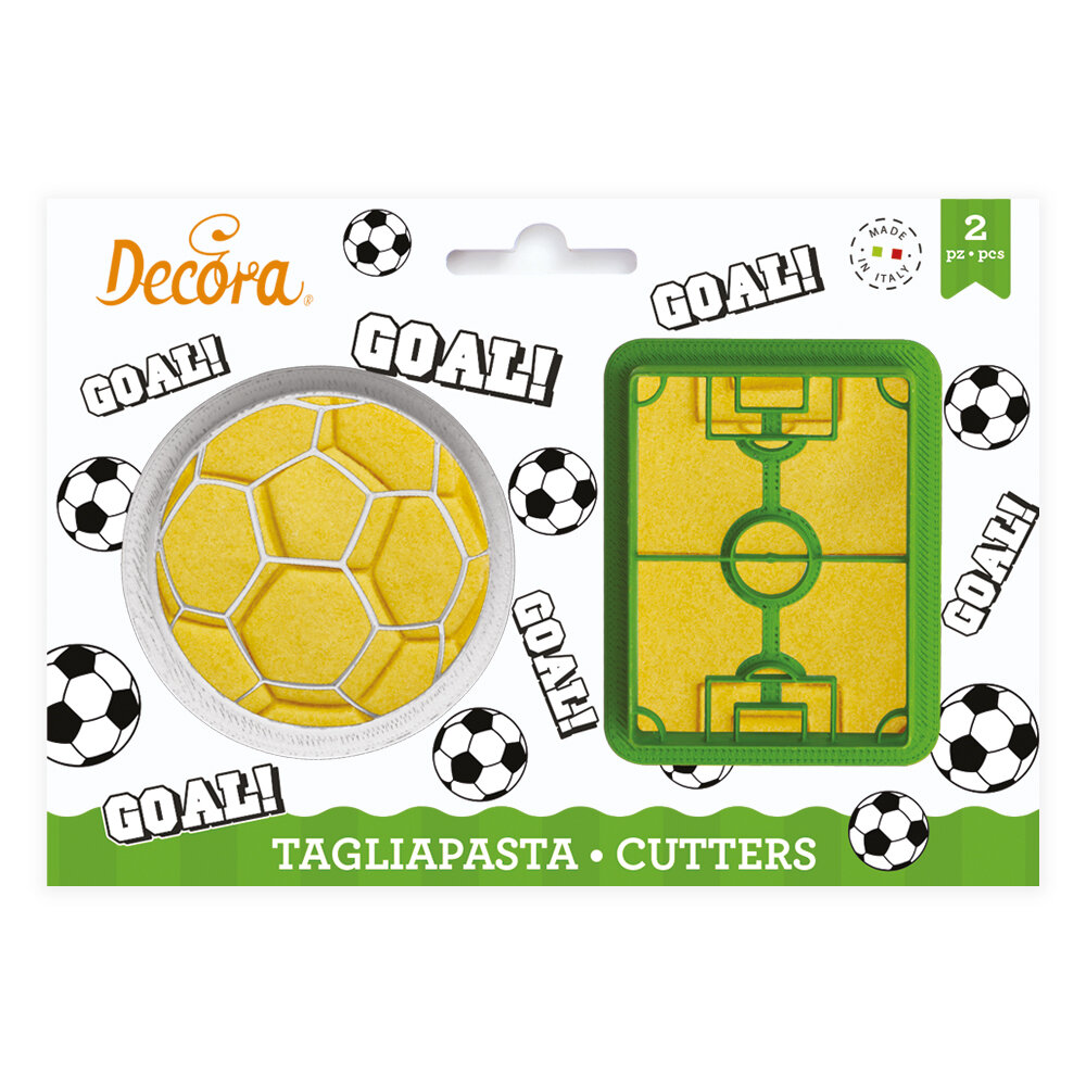 Decora Plastic Cookie Cutters Goal Set/2