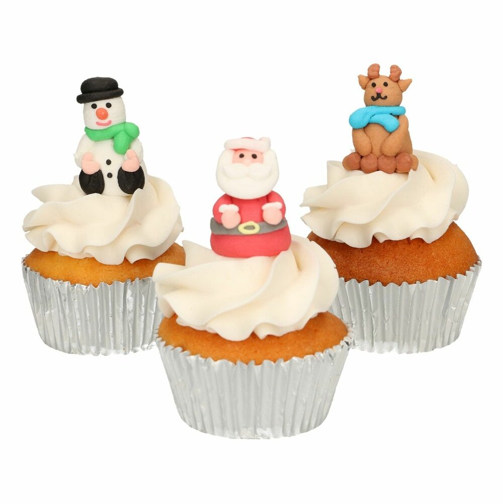 FunCakes Suikerdecoratie 3D Kerstfiguren Set/3