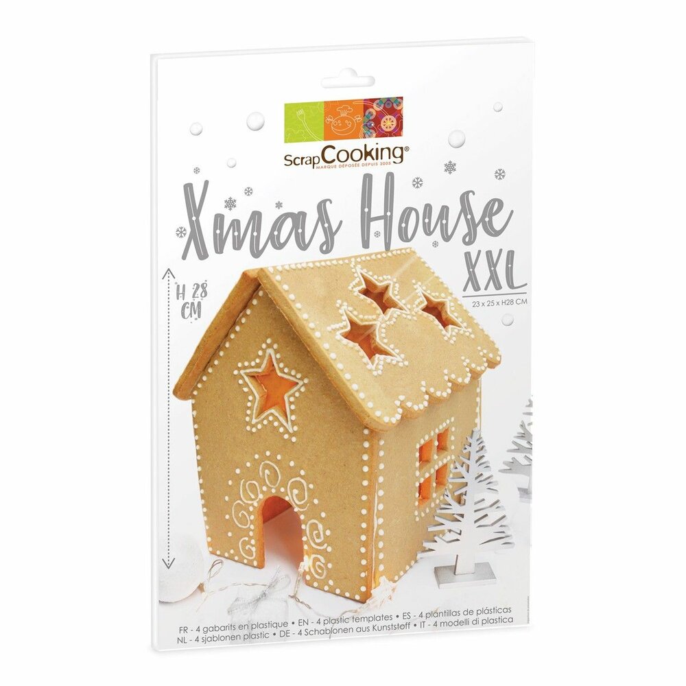 ScrapCooking XXL Christmas Cookie House Templates &ndash; Set/4