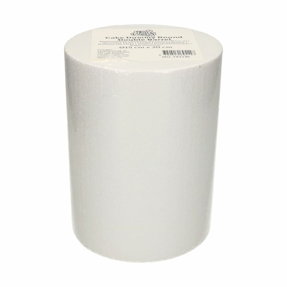 FunCakes Taart Dummy Rond &Oslash; 15 cm x H 20 cm Double Barrel