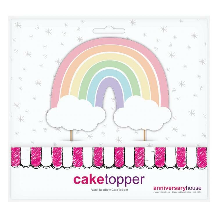 AH Pastel Rainbow Cake Topper