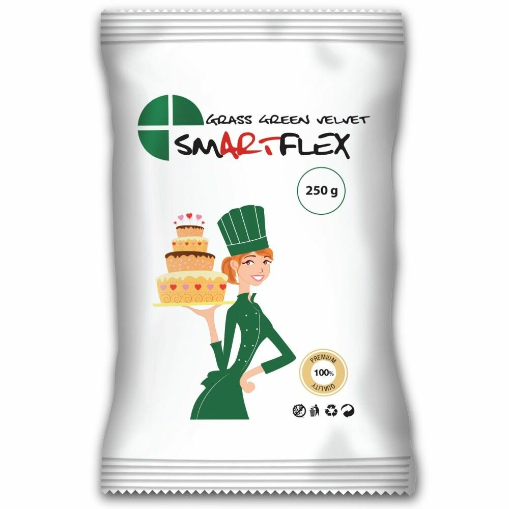 SmArtFlex Fondant Grass Green Velvet Vanille 250g