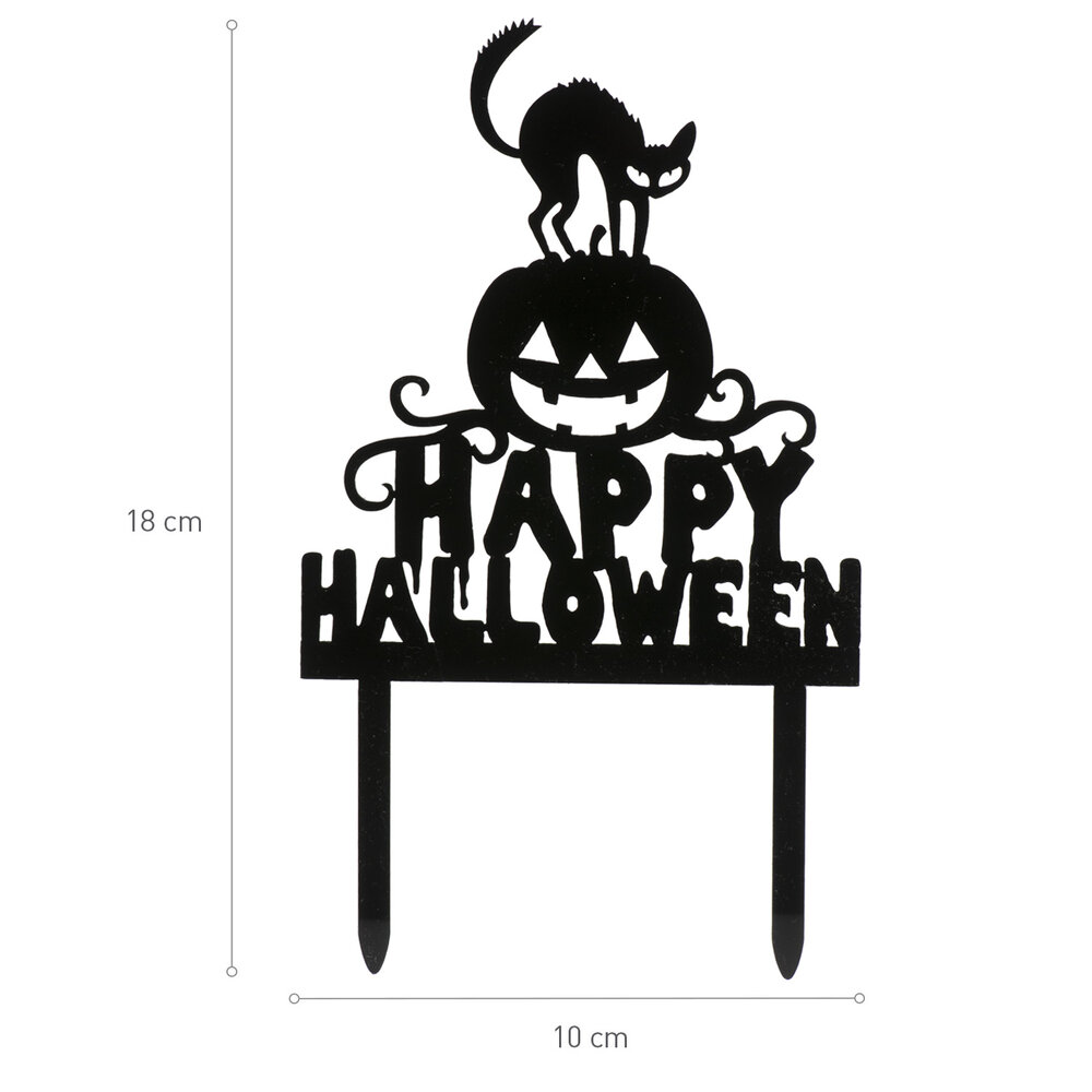 Dekora Cake Topper Happy Halloween 18x10cm