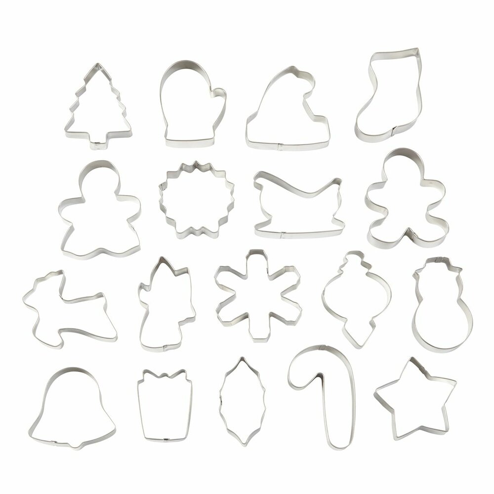 Wilton Metalen Uitsteker Set Holiday Set/18
