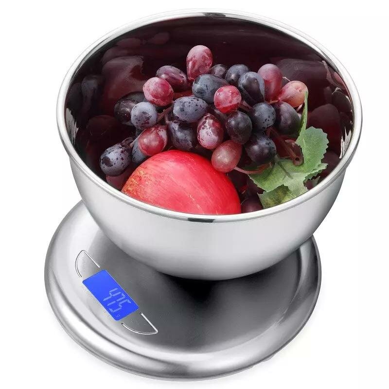 BrandNewCake RVS Keukenweegschaal met kom 5kg