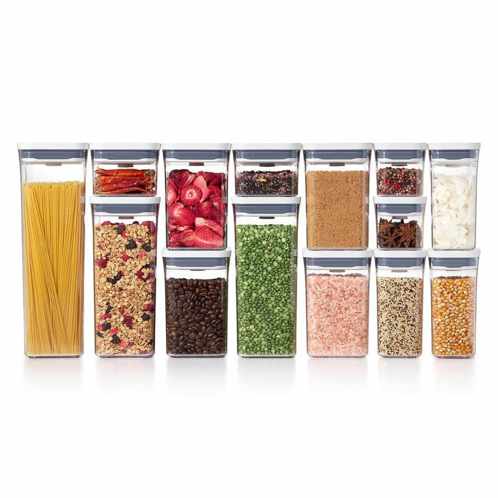 OXO Voorraadbus&acute;POP&acute; 2.0 groot vierkant - mini (1liter)