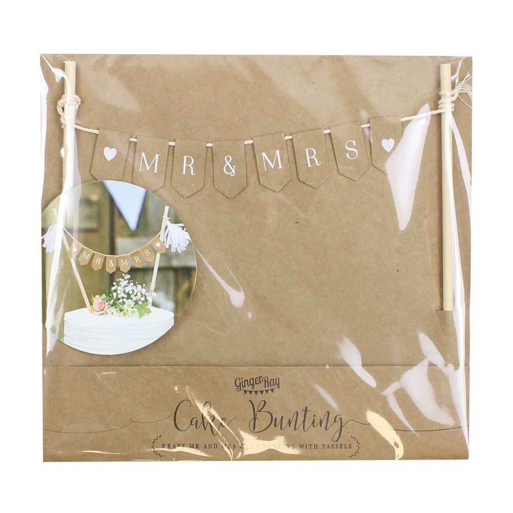 Ginger Ray Mr &amp; Mrs Cake Bunting 