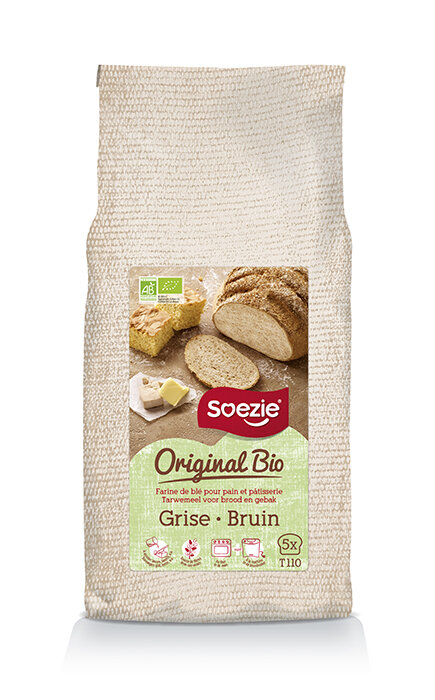 Soezie Original Bio Bruin Tarwemeel ​(T110) BE-BIO-01 2,5kg