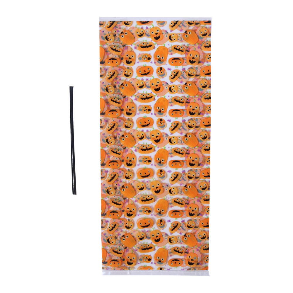 PME Halloween 20 Plastic Feestzakjes - Pompoenfeest