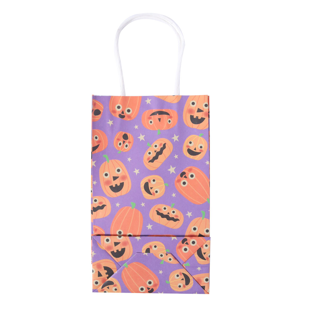 PME Halloween 4 Papieren Traktatiezakjes - Pompoenfeest
