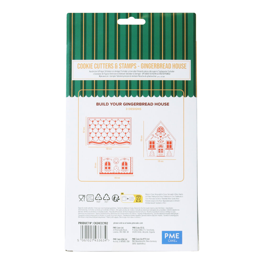 PME Kerst Koekjesuitstekers &amp; Stempels Peperkoekhuis &ndash; Set/3