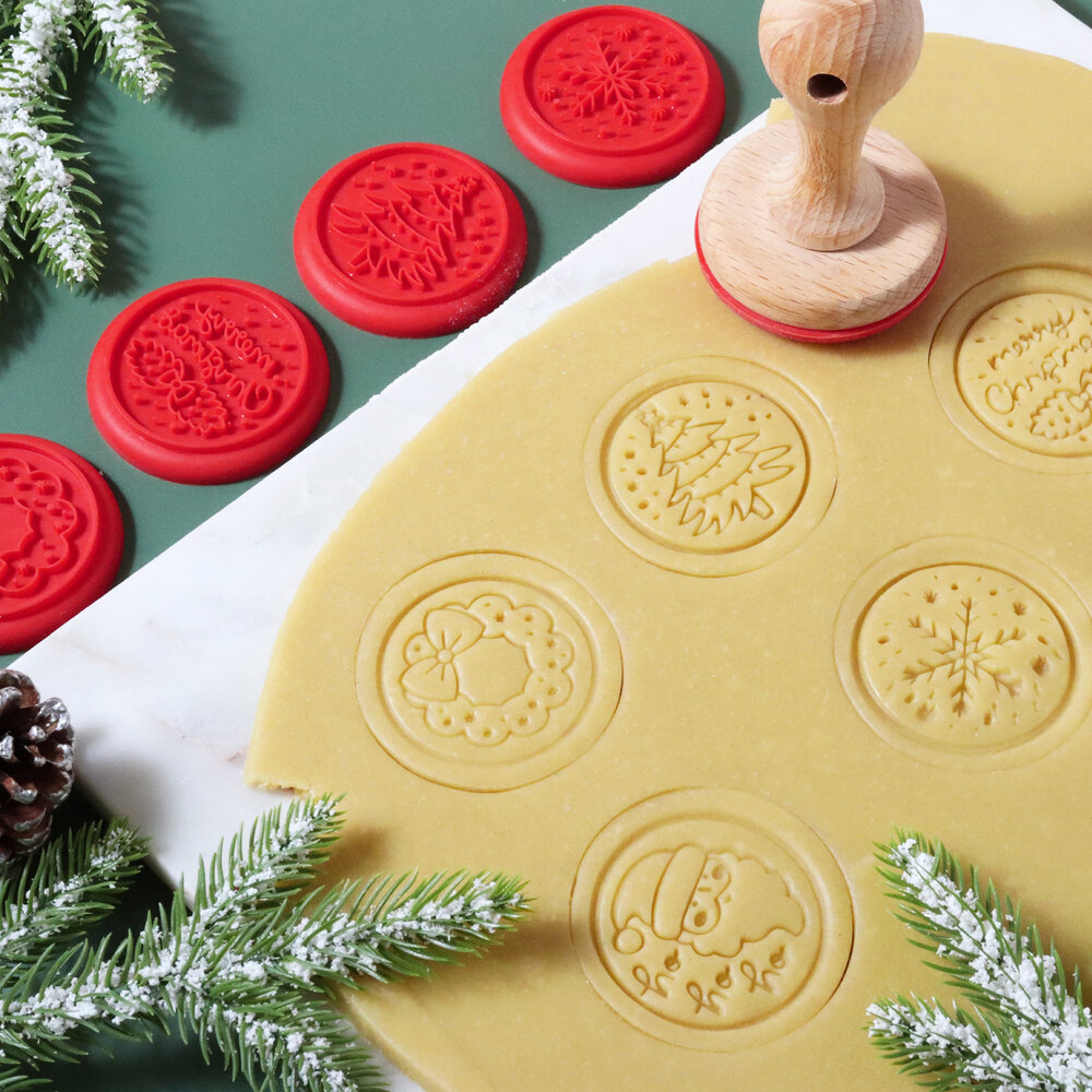 PME Christmas Cookie Embossing Stamp Set &ndash; 7 Piece