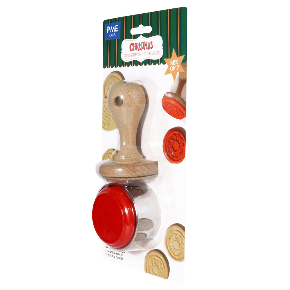PME Christmas Cookie Embossing Stamp Set &ndash; 7 Piece