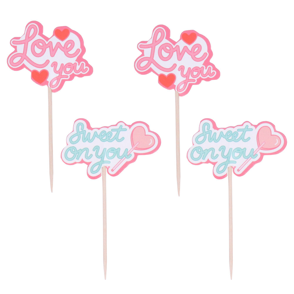 PME Valentijns Taarttoppers - Sweet On You, 24 stuks