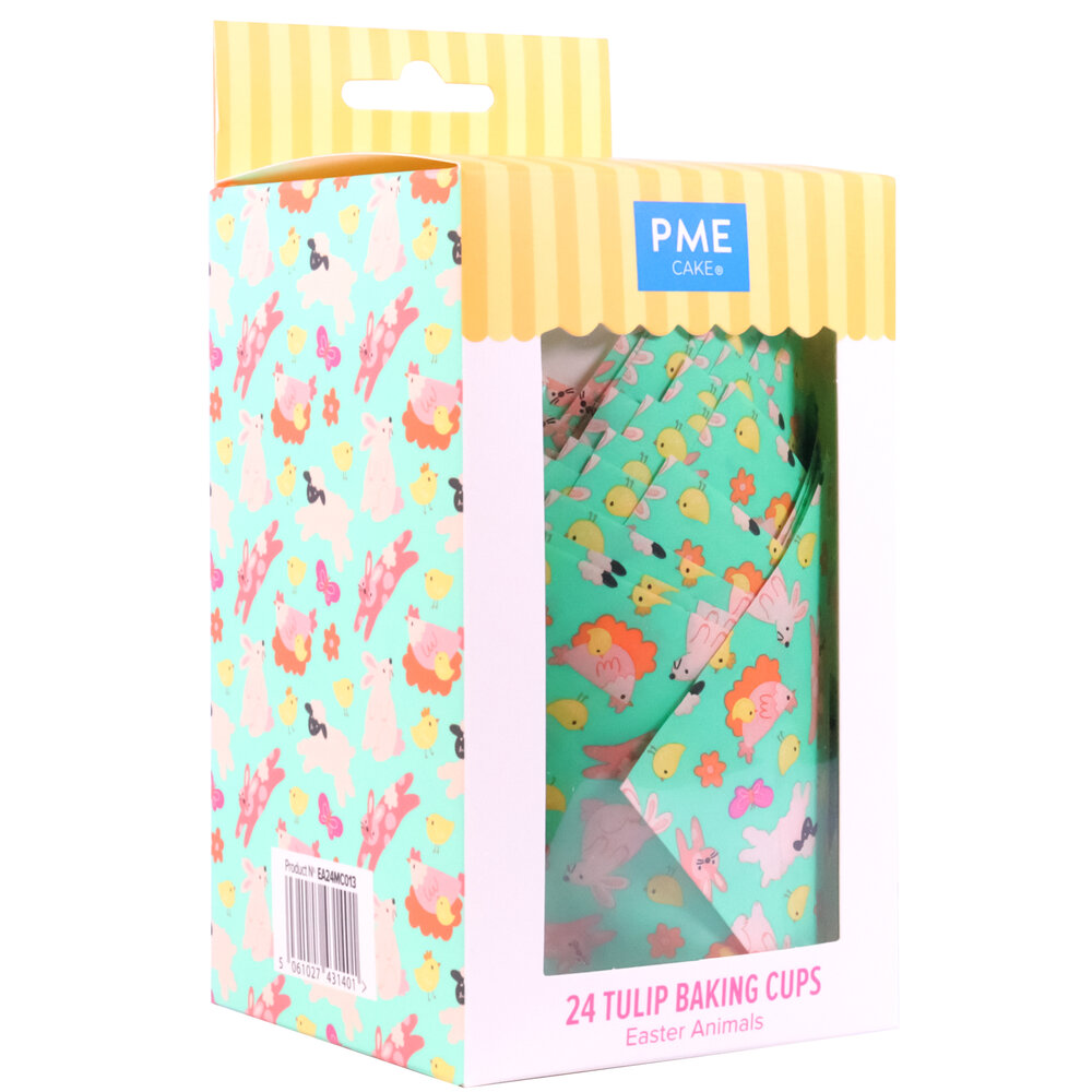 PME Paas Tulpmuffinvormpjes - Paasfiguren, 24 stuks