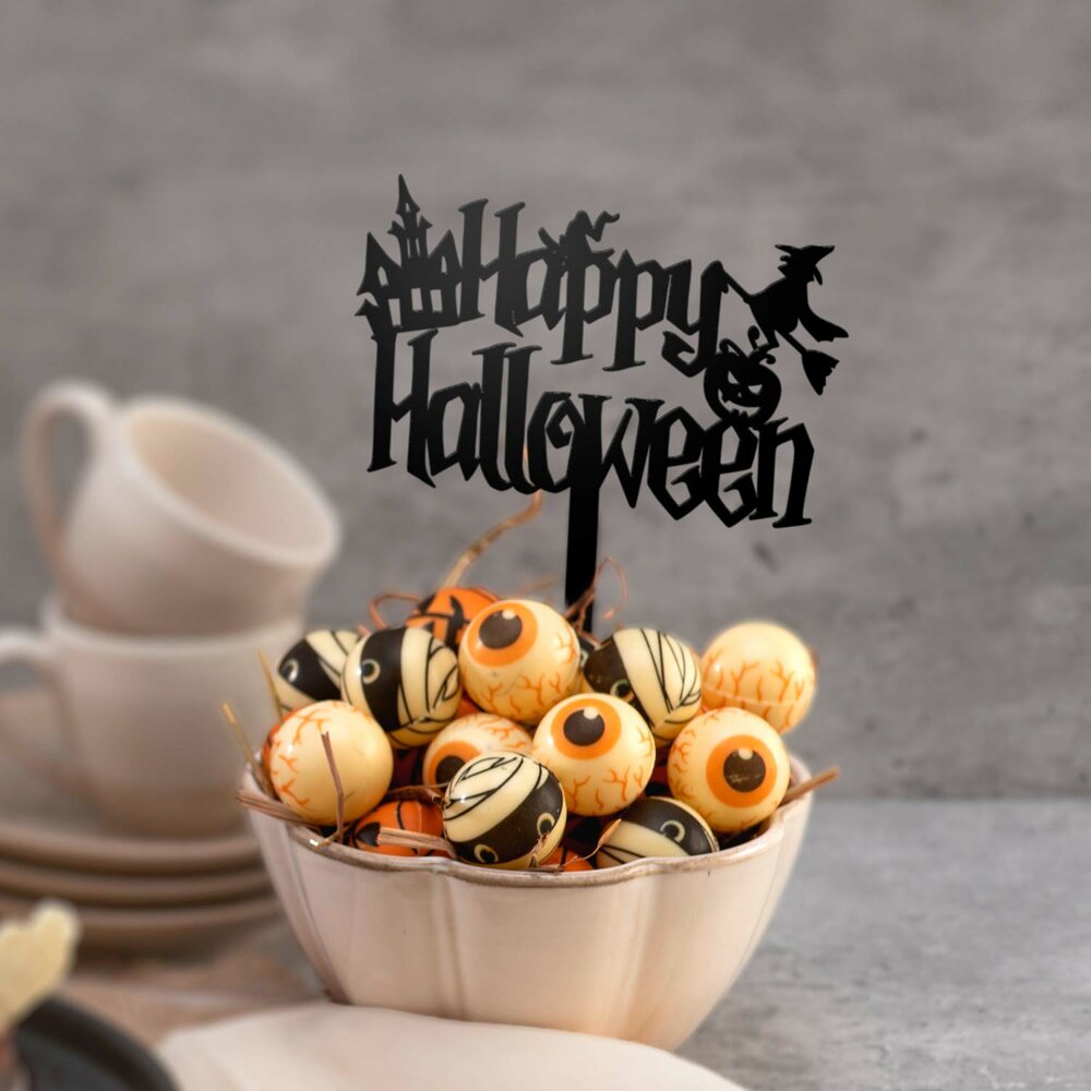 Dekora Cake Topper Happy Halloween Witch 10x11cm