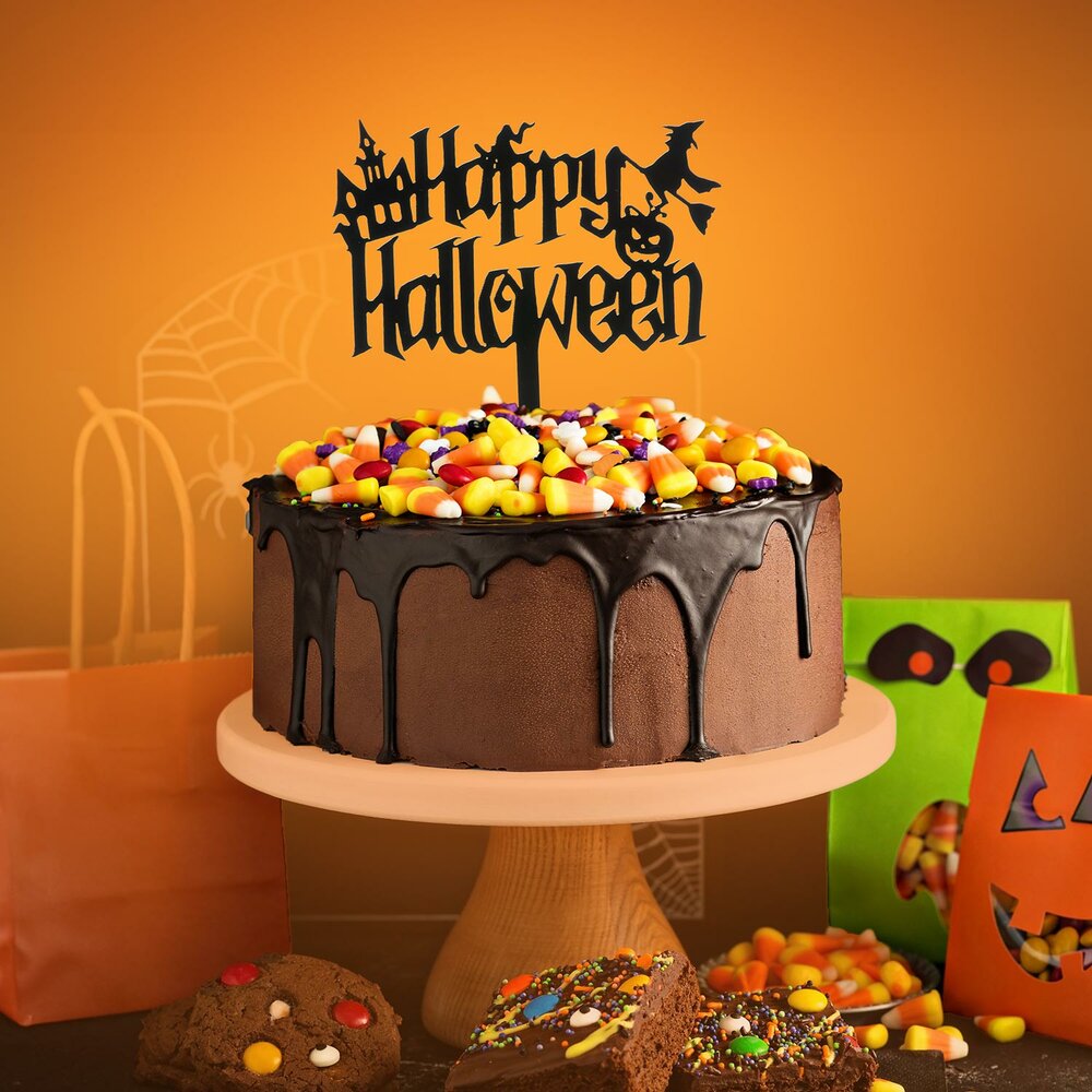 Dekora Cake Topper Happy Halloween Witch 10x11cm