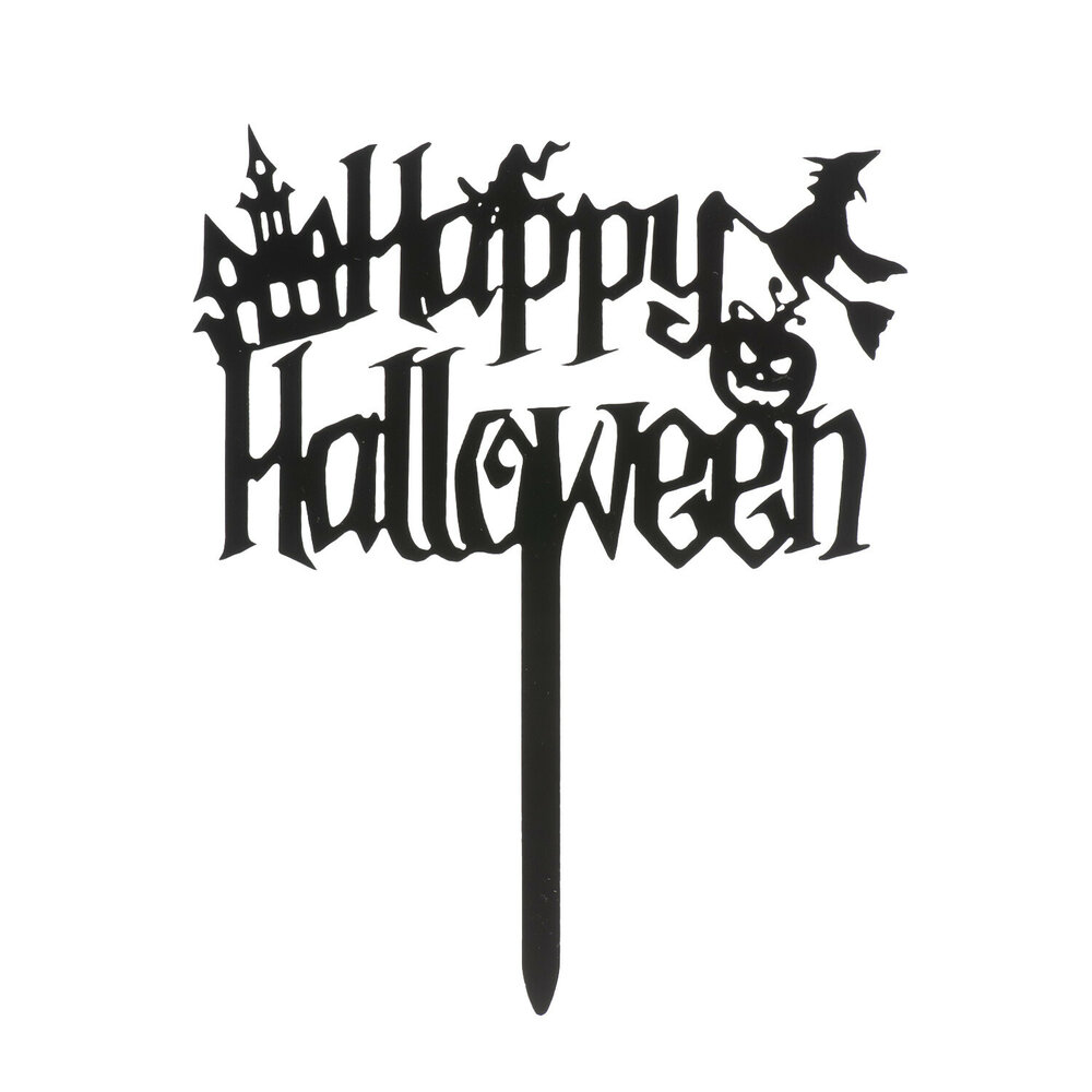 Dekora Cake Topper Happy Halloween Witch 10x11cm