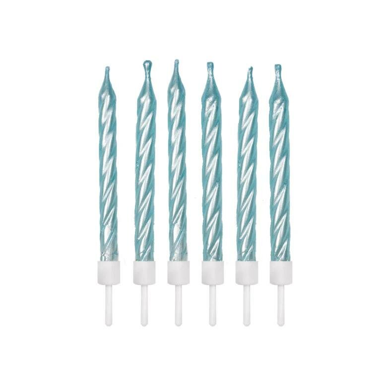 AH Metallic Blue Candles pk/12