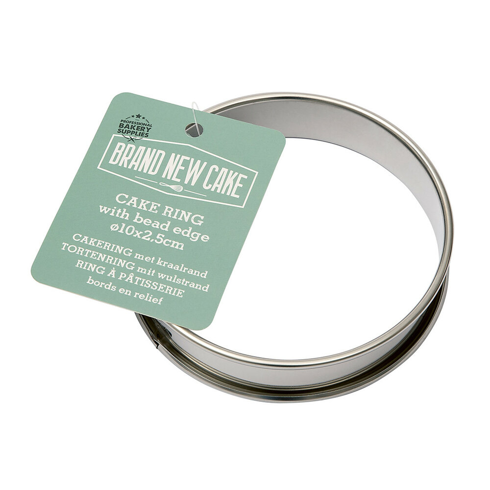 BrandNewCake Cakering met Kraalrand &ndash; &Oslash;10&times;2,5 cm