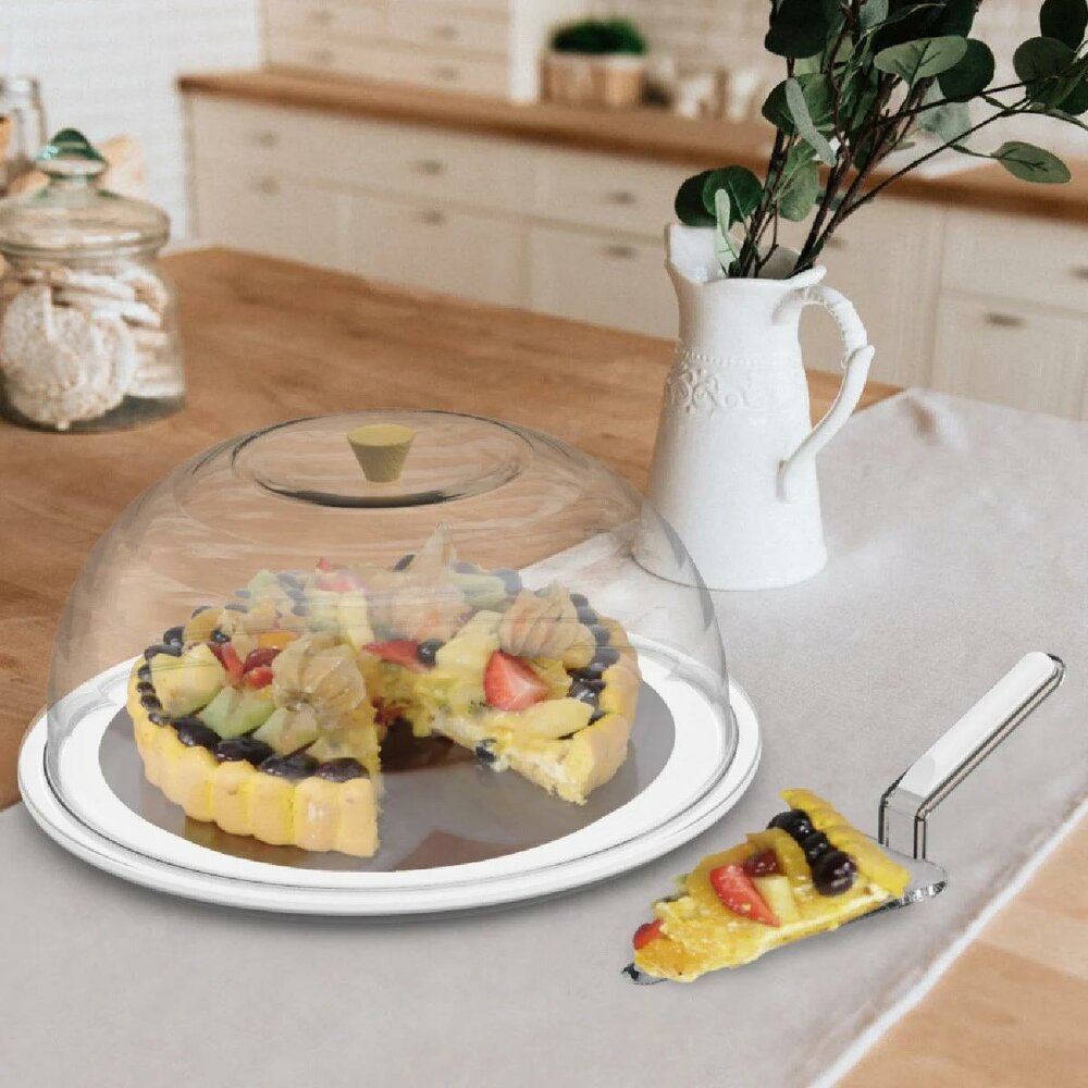 Biesse Stolp met Plateau en Taartschep &Oslash;34x16cm