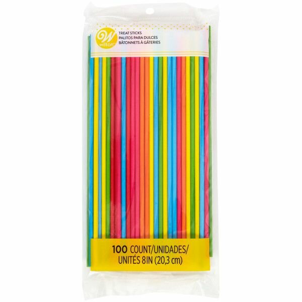 Wilton Gekleurde Lollystokjes 20 cm pk/100