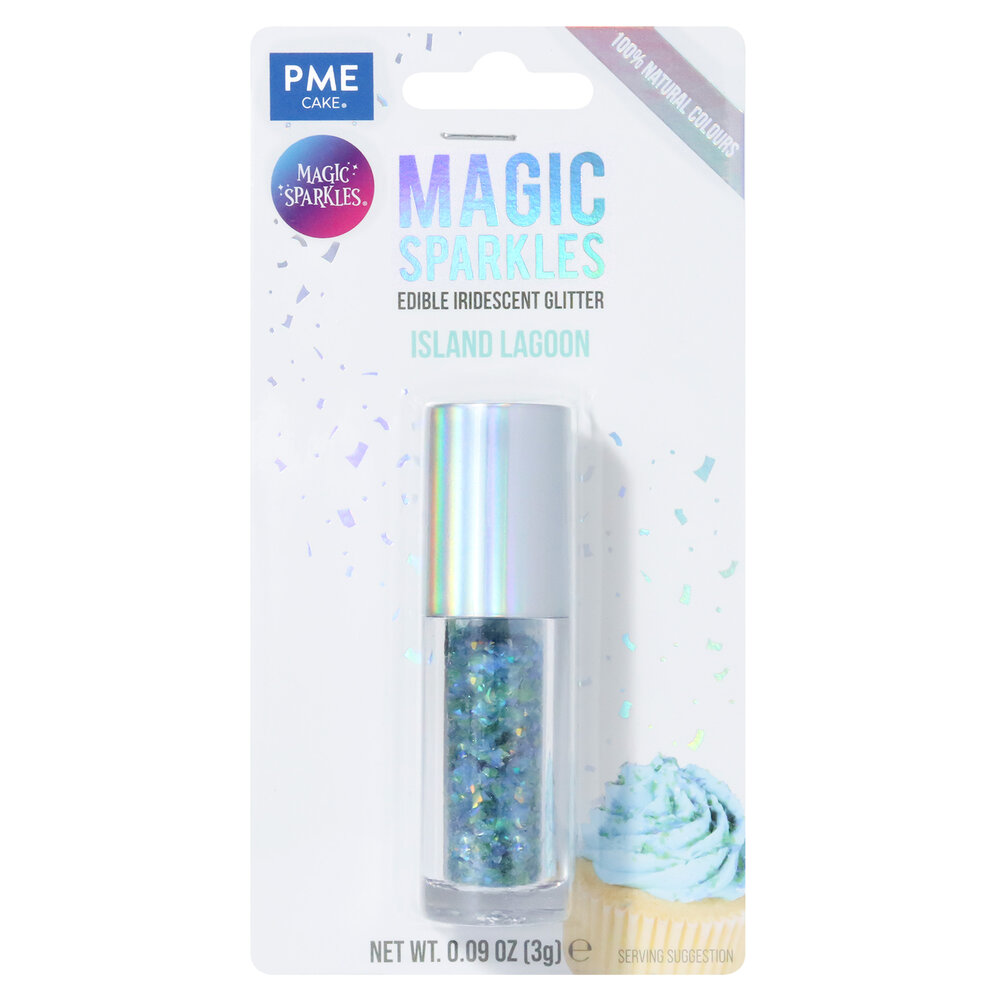 PME Magic Sprinkles, Eetbare Iriserende Glittervlokken &ndash; Eiland Lagune (3g)