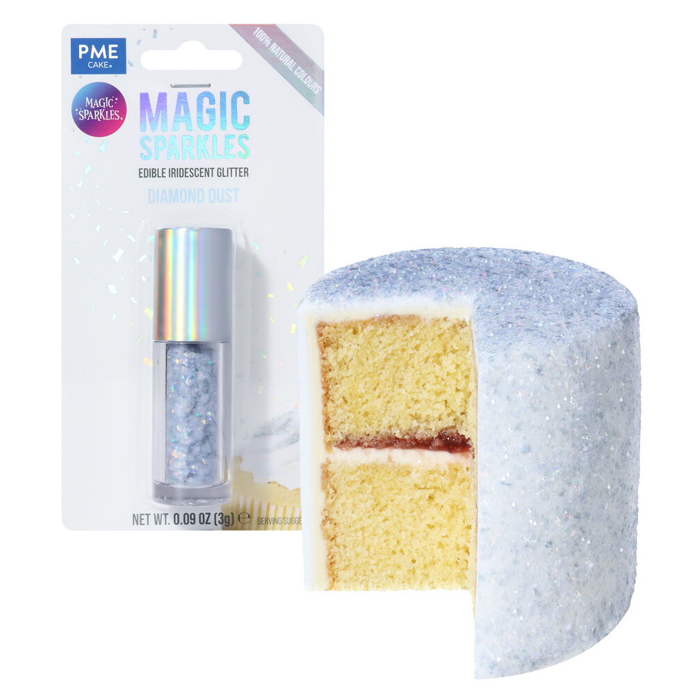 Magic Sprinkles, Eetbare Iriserende Glittervlokken &ndash; Diamantstof (3g)