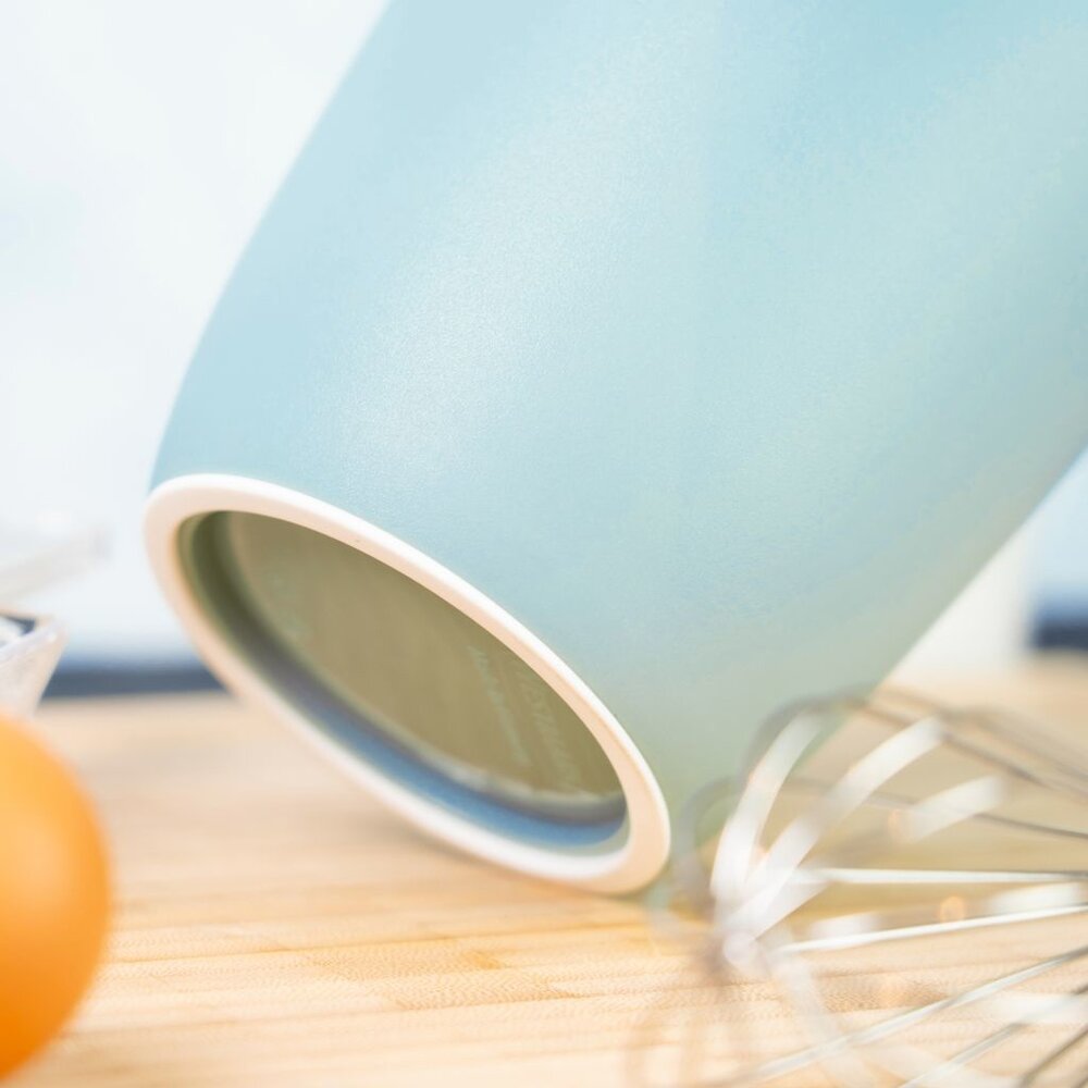 Westmark Mengkom met Tweedelig Deksel &ndash; 1 Liter &ndash; Blauw/Wit
