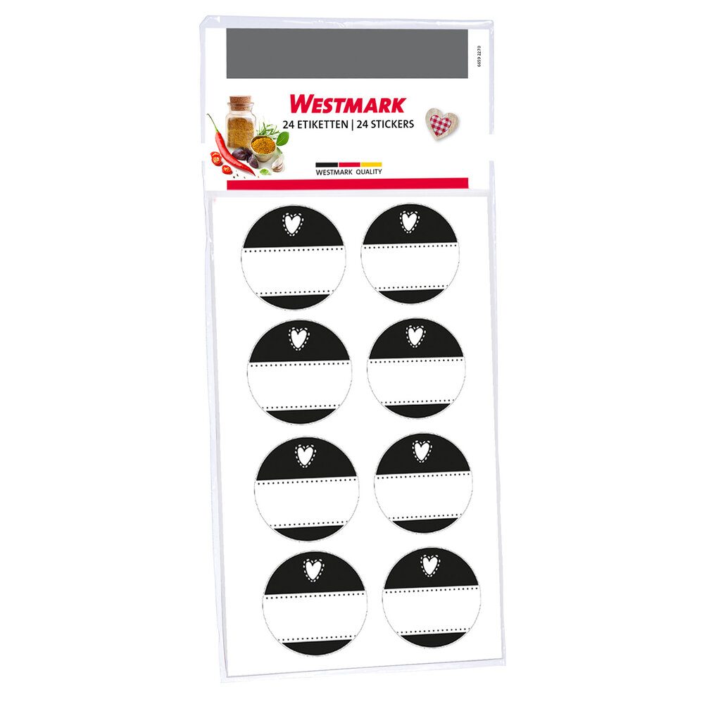 Westmark 24 decoratieve etiketten, rond &oslash; 3,5 cm