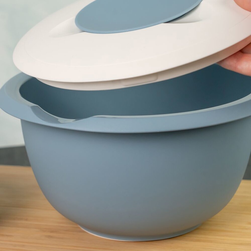 Westmark Mengkom met Tweedelig Deksel &ndash; 3,5 Liter &ndash; Blauw/Wit