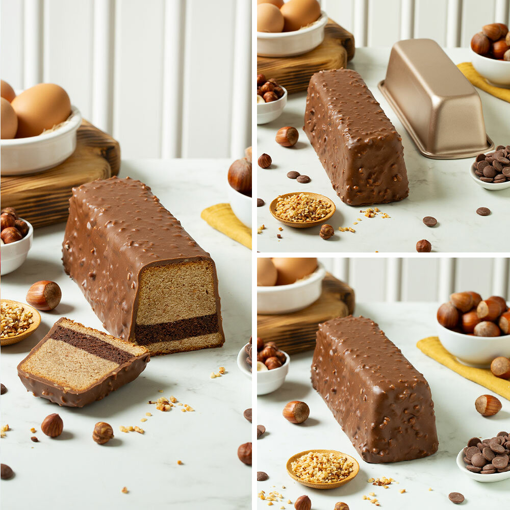 Decora Plumcake Rose gold line mold 26 x 8 xh 5.8 cm