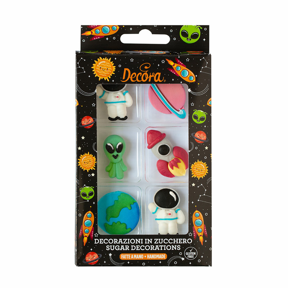Decora Suikerdecoratie Universe set/6 