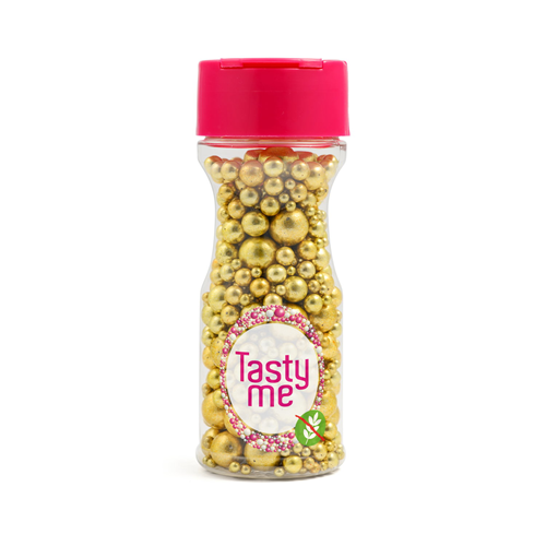 Tasty Me Metallic Pearls Sprinkles mix Vintage Gold 75g - glutenvrij