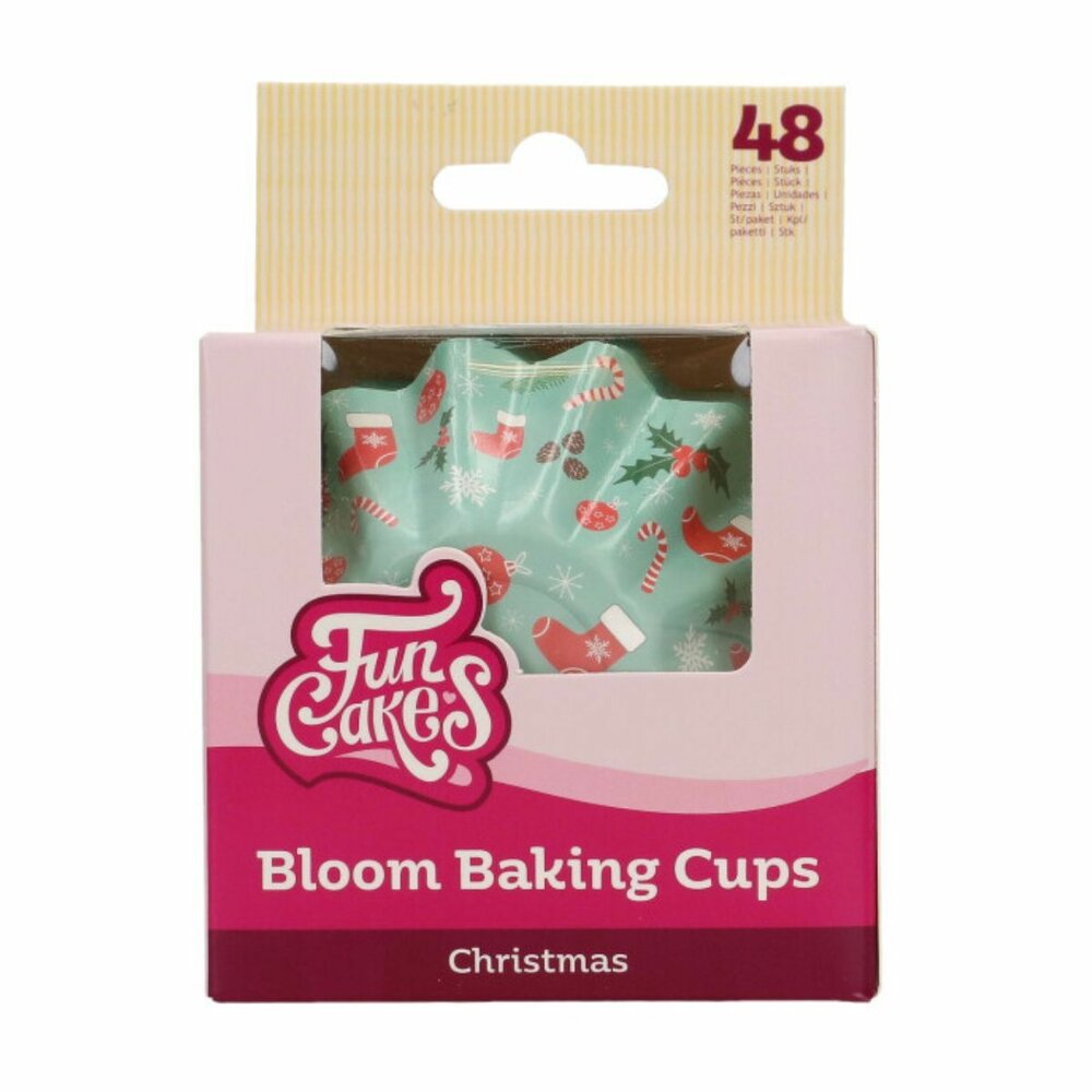 FunCakes Bloom Baking Cups Kerst pk/48