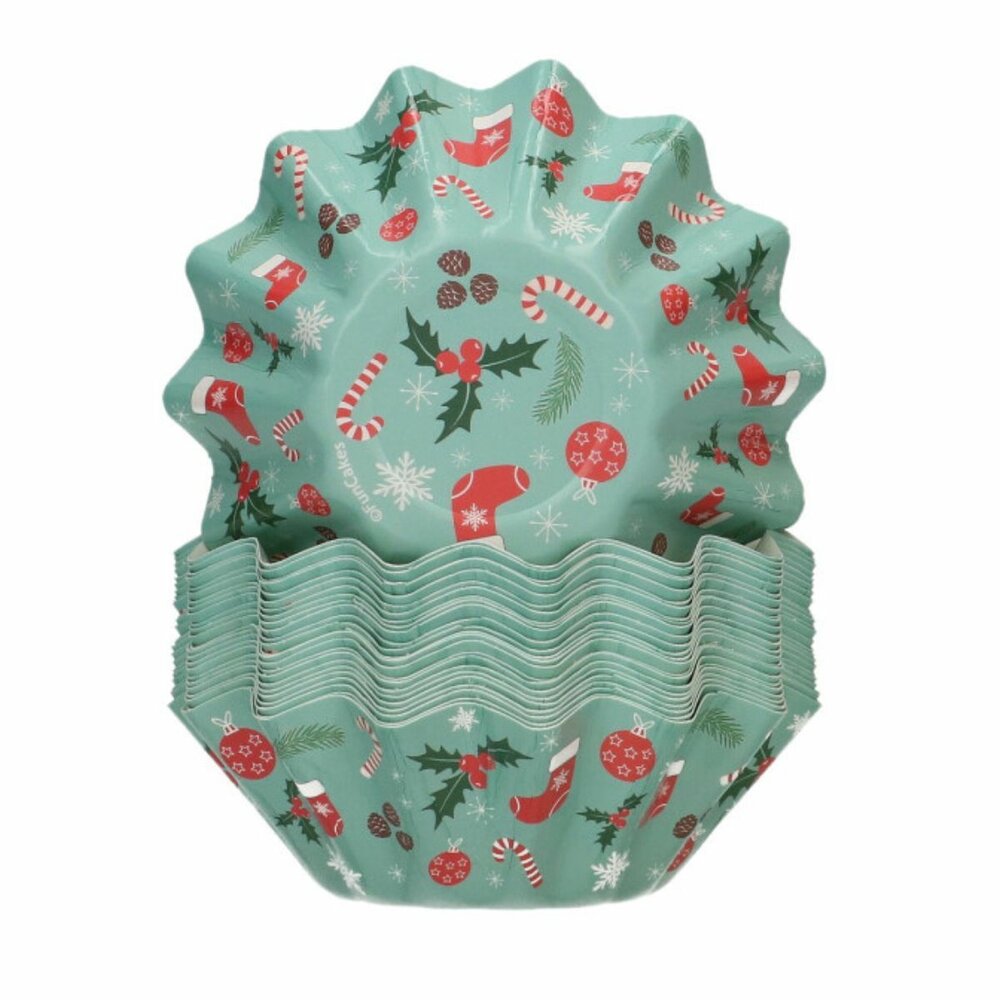 FunCakes Bloom Baking Cups Kerst pk/48