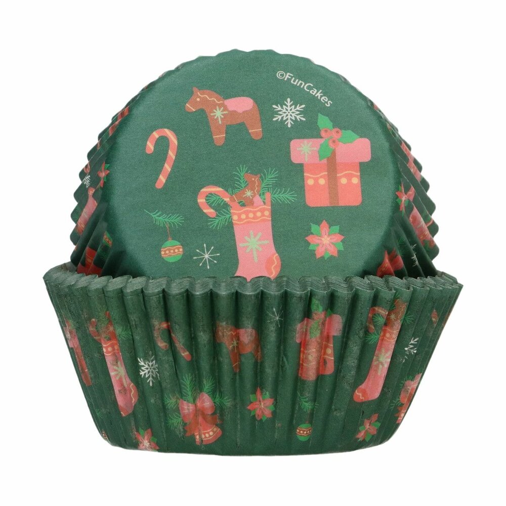 FunCakes Baking Cups Kerst pk/48