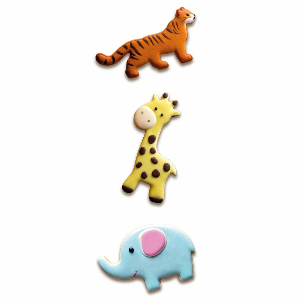 Wilton Koekjesuitsteker Giraf - Tijger - Olifant set/3