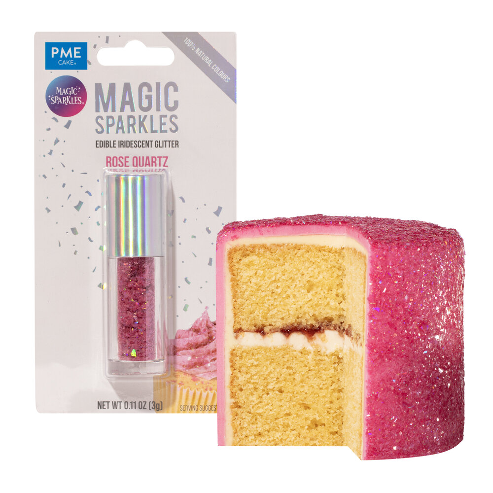 PME Magic Sprinkles, Eetbare Iriserende Glittervlokken &ndash; Rozenkwarts (3g)