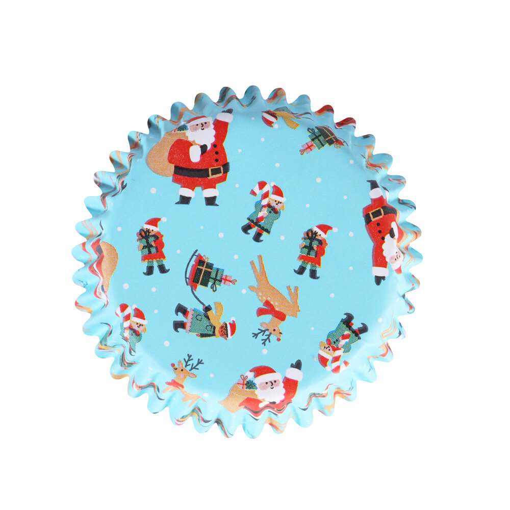 PME Kerst Cupcakevormpjes met Folievoering &ndash; Kerstman &amp; Rudolph &ndash; 60 stuks