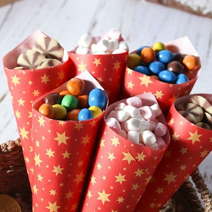 PME 12 Vellen Inpak Bakpapier voor Kerst - Gouden Sterren