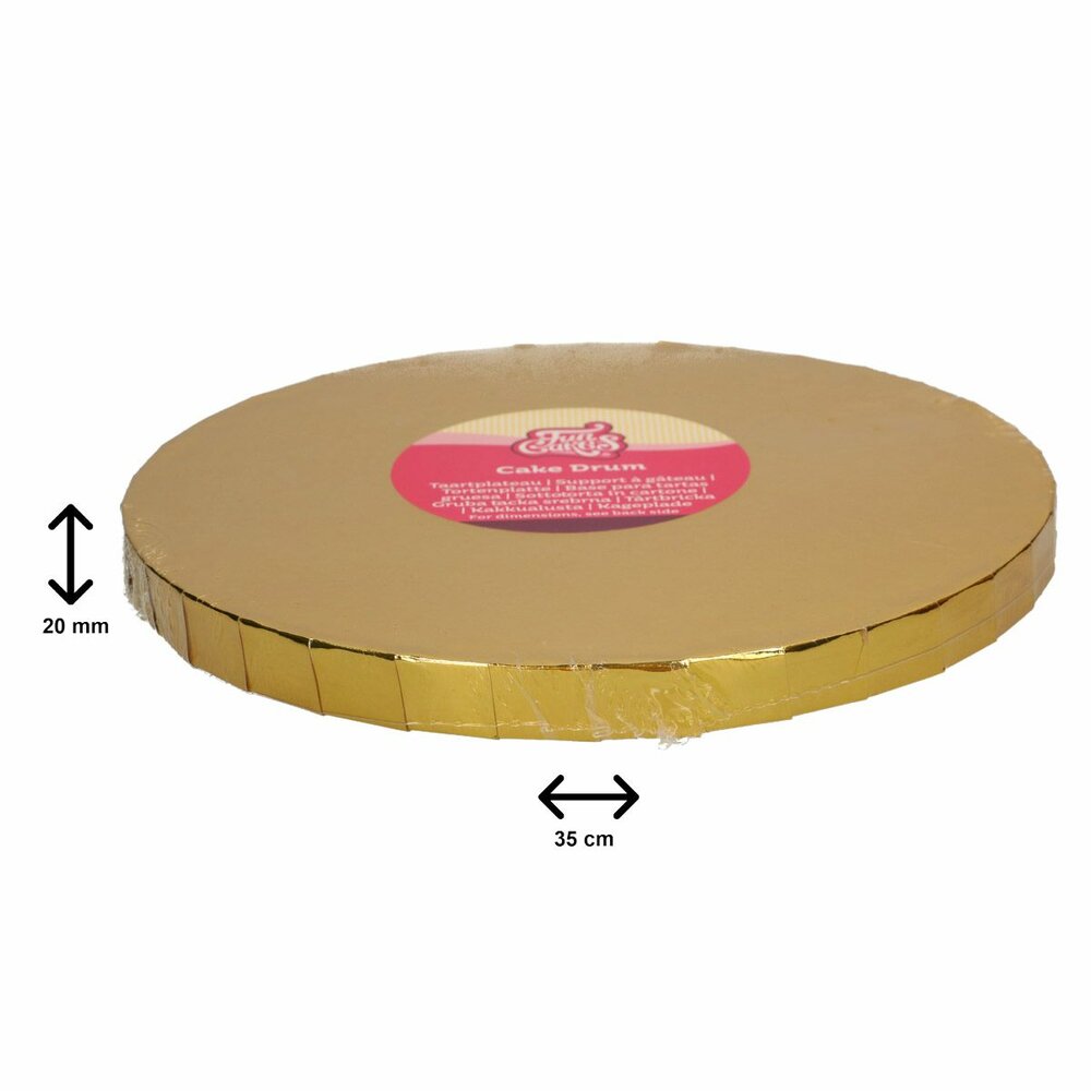 FunCakes Cake Drum Round &Oslash;35 cm - Goud - 20mm