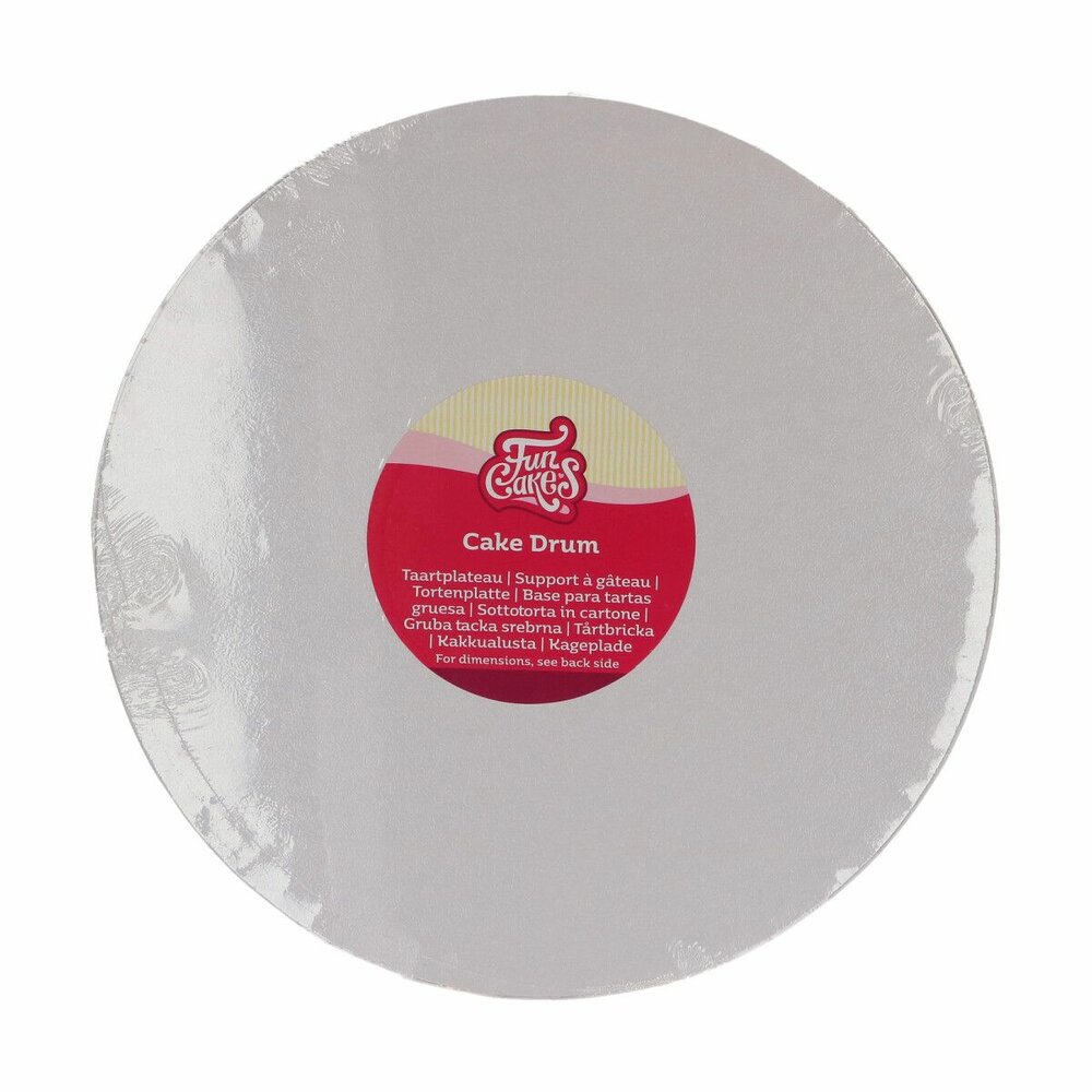 FunCakes Cake Drum Rond Wit &Oslash; 33 cm
