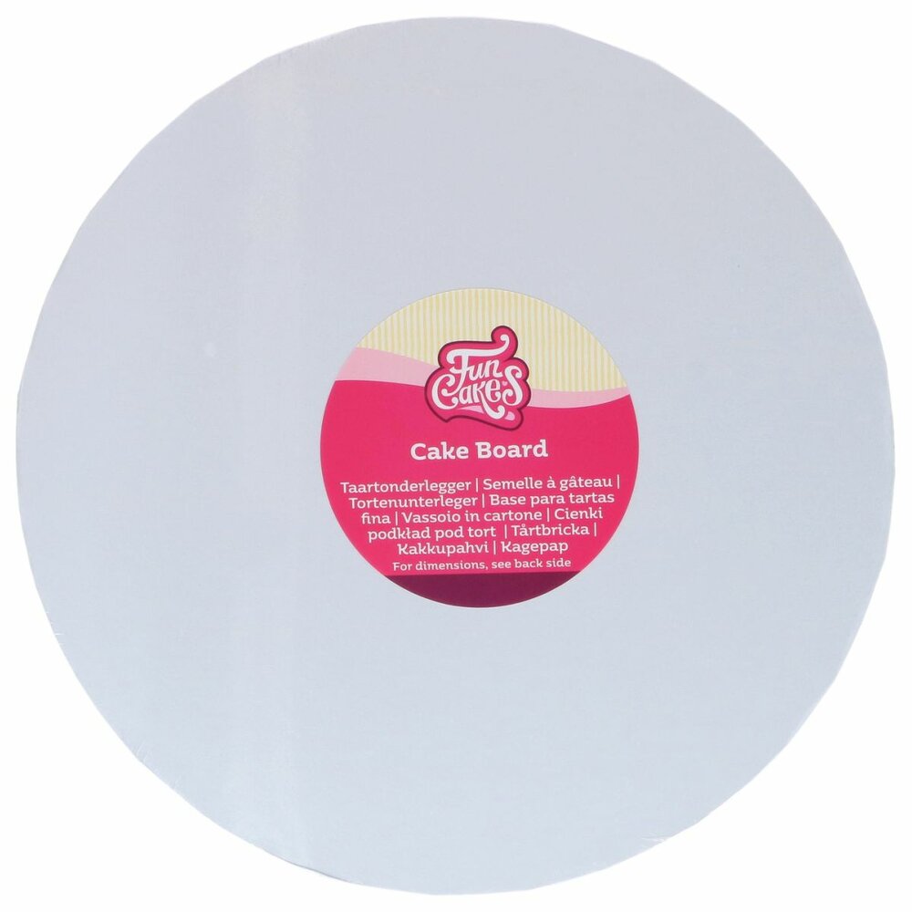 FunCakes Cake Board Rond Wit &Oslash; 20 cm