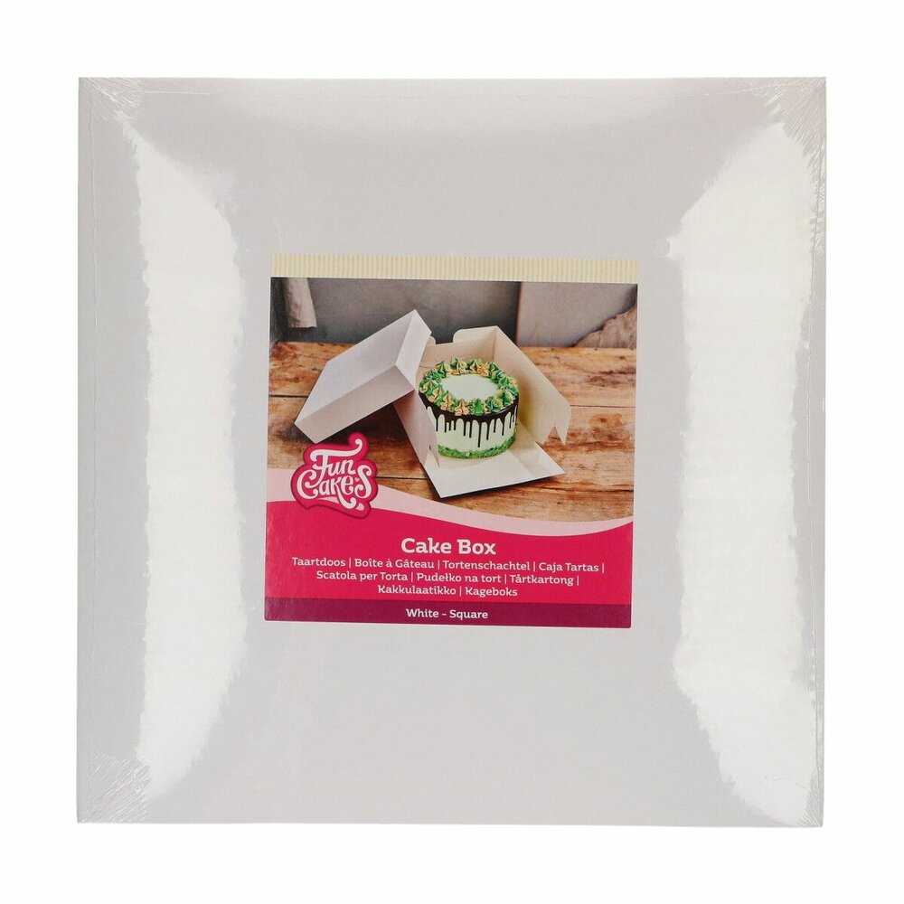 FunCakes Taartdoos Wit 20x20x20 cm pk/1