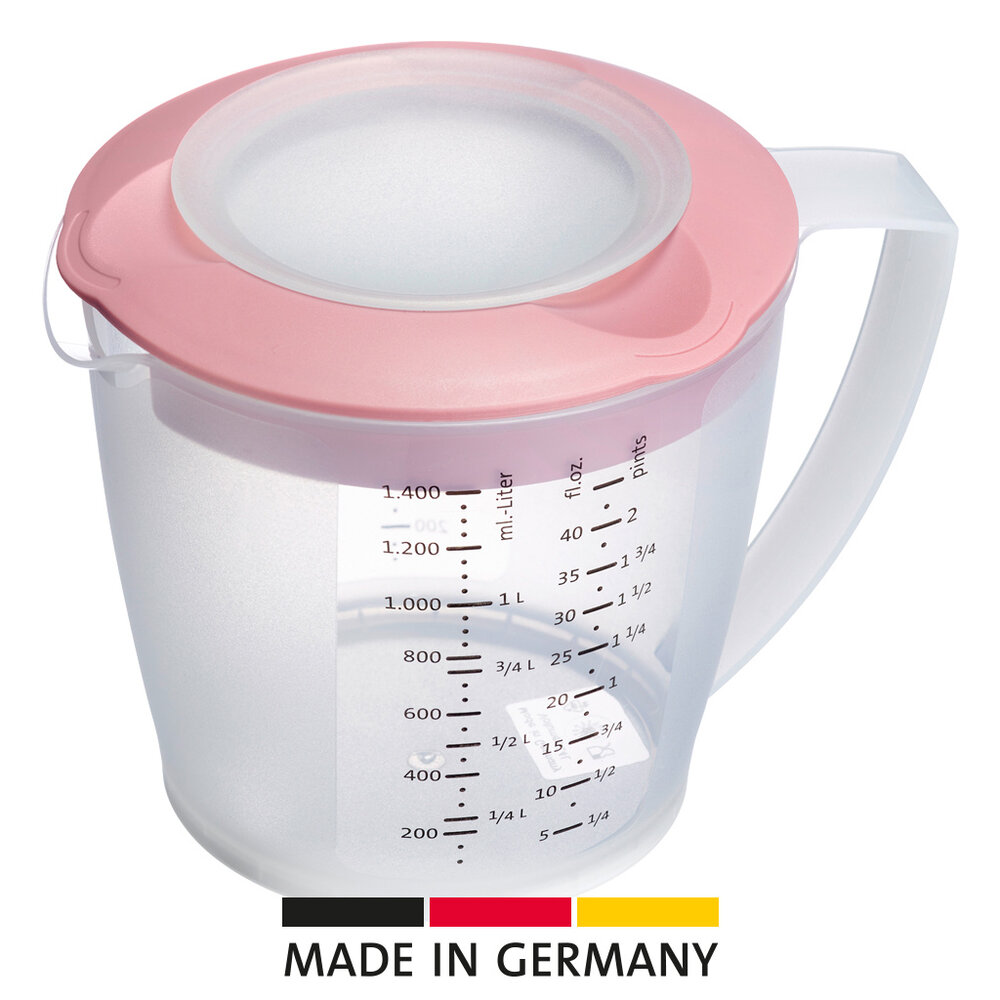 Westmark Measuring &amp; Mixing Jug with Lid &ndash; Helena &ndash; 1.4 Litres &ndash; Pink