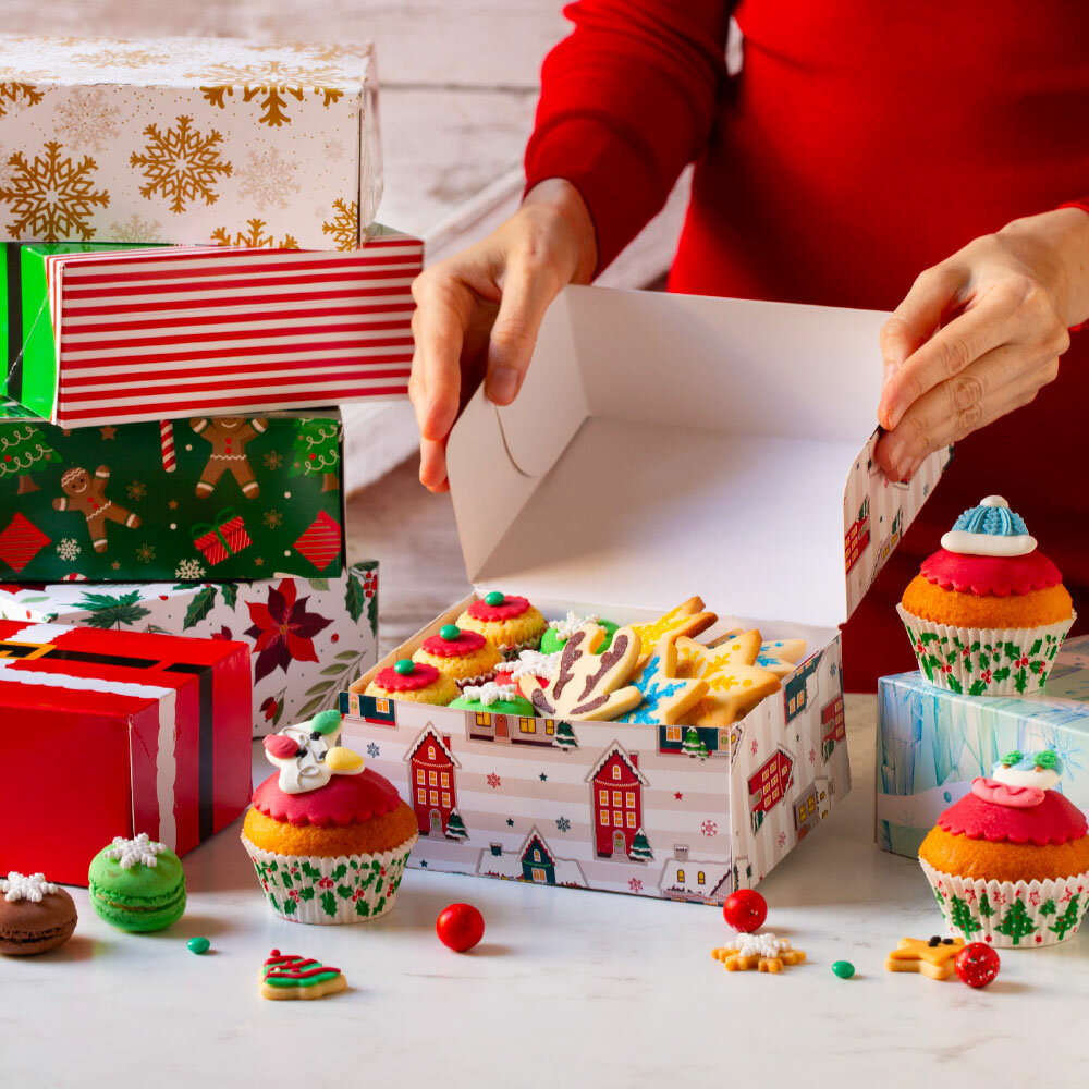 Decora Happy Christmas Box for Sweets pk/1