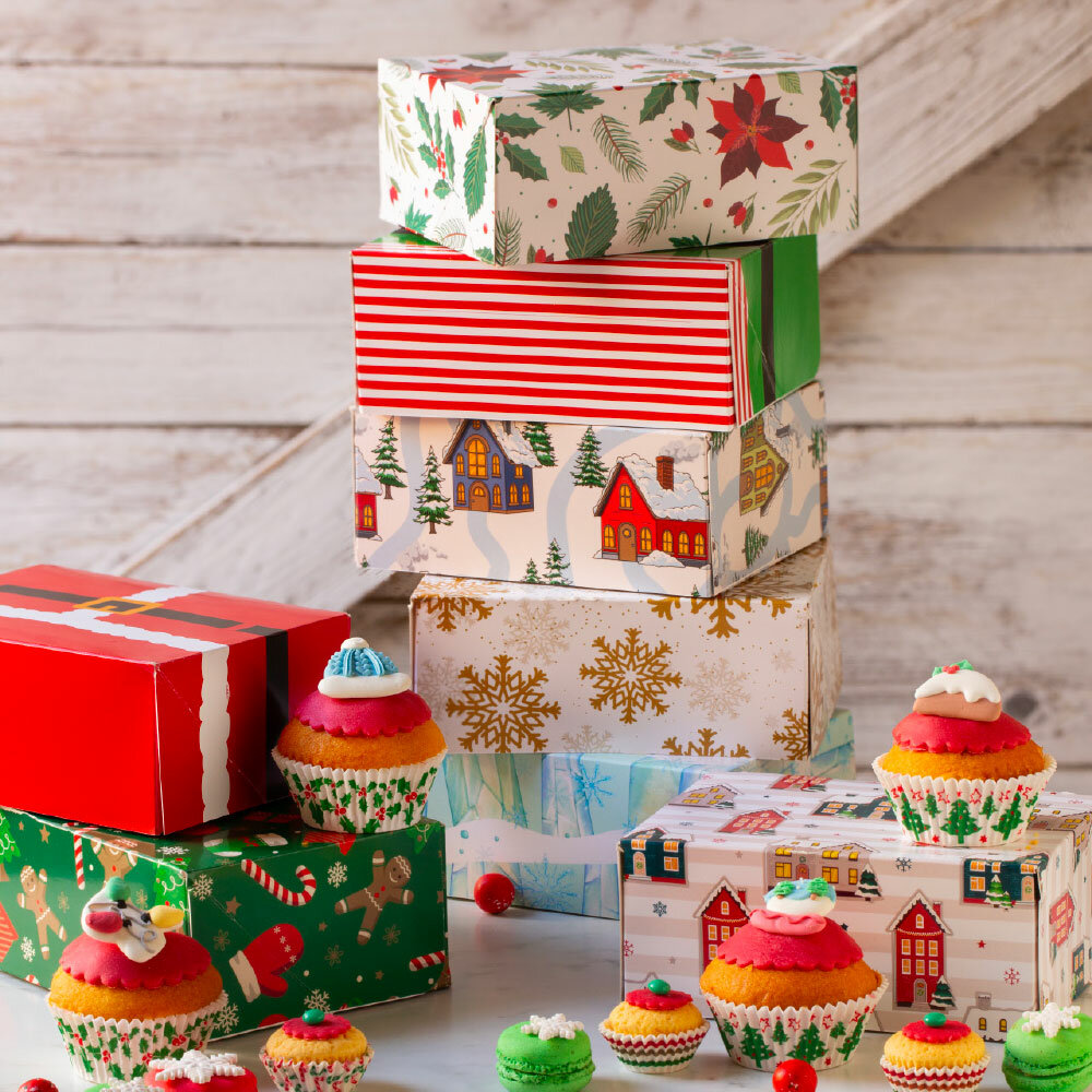 Decora Happy Christmas Box for Sweets pk/1