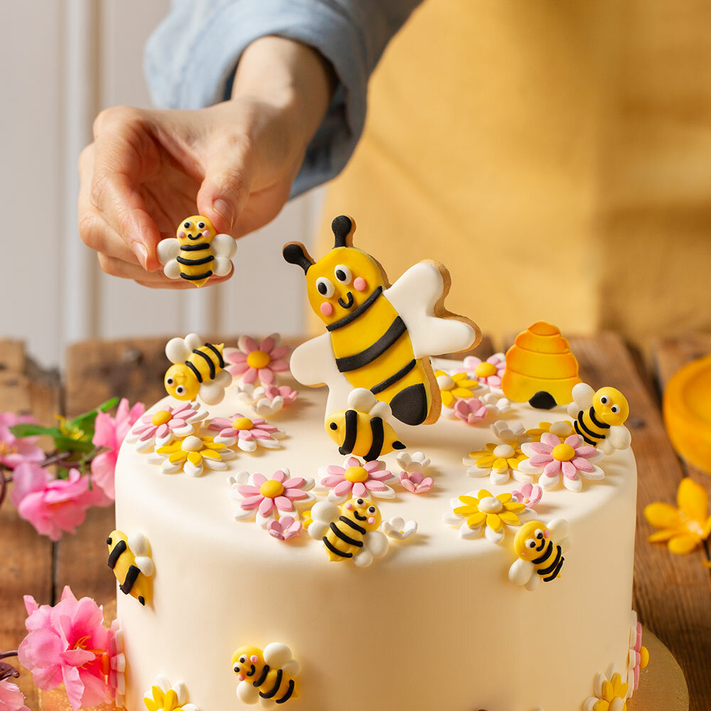 Decora Sugar Bees Decorations Pk/6