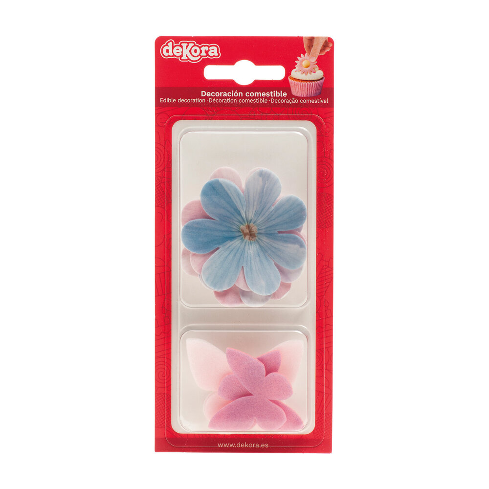 Dekora Edible Wafer Flowers and Butterflies 